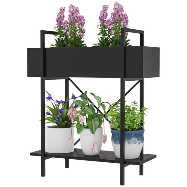 2-kerroksinen kasviteline, kukkateline sisäkäyttöön ulkokäyttöön, metallikasvihylly, monikerroksinen kukkahylly, 70 cm korkeat kukkaportaat olohuonees