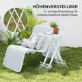 Miniatyrbild 6 av 10: Sidobord trädgård höj- och sänkbart trädgårdsbord, fällbart balkongbord av plast, rektangulärt soffbord 50kg lastkapacitet, 76x50x74H cm soffbord för