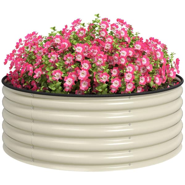 Upphöjd bädd av stål, växtbädd, kall ram, trädgårdsbädd, stapelbar, blomlåda, plug-in växtlåda, 120 x 120 x 43 cm, grönsaksbädd för trädgård, balkong,