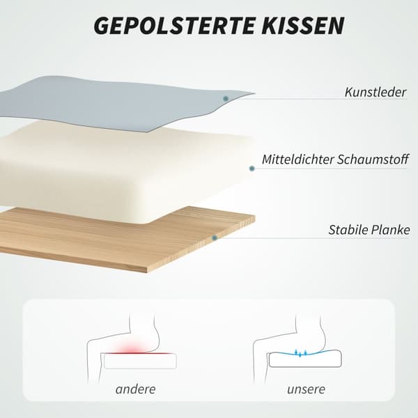 Kontorstol, ergonomisk skrivebordsstol med vippefunksjon, høydejusterbar svingstol med armlen, datastol, kunstskinn, lys grå