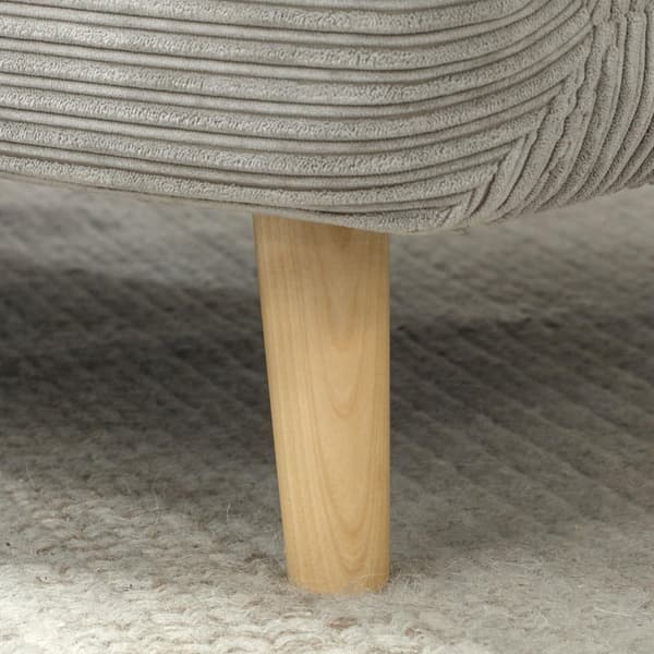2-i-1 sovesofa, stoleseng, justerbar klapmadras, gæsteseng i fløjlsbukslook, til soveværelse, stue, grå 82 x 89 x 83 cm Aosom
