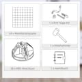 Miniatyrbilde 8 av 10: Plug-in hylle, hyllesystem med 6 rom, DIY kubehylle laget av trådnett, trinnhylle for stue, soverom, svart, 109 x 37 x 109 cm