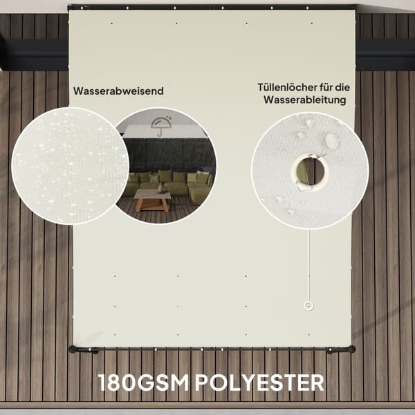 Lisäpaviljonki pergola katolla, vettä hylkivä paviljonkikatos, vapaasti seisova puutarhapaviljonki, patiopaviljonki, katos, aurinkosuoja terassille, p