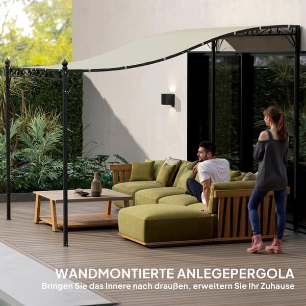 Lisäpaviljonki pergola katolla, vettä hylkivä paviljonkikatos, vapaasti seisova puutarhapaviljonki, patiopaviljonki, katos, aurinkosuoja terassille, p