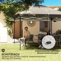 Miniatyrbilde 7 av 10: Lysthus 4x4m Vanntett Høydejusterbart Pop-up Sammenleggbart lysthus med nettingvegger UV 50+ Sammenleggbart partytelt Hagetelt med bæreveske Sandsekke