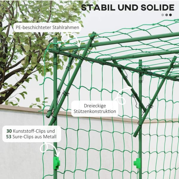 Spaljé gjord av rostfritt stål spaljé med triangulär stöddesign 223x223x223 cm rosenbåge för klätterväxter trädgårdsspaljé för krukväxter växt spaljé