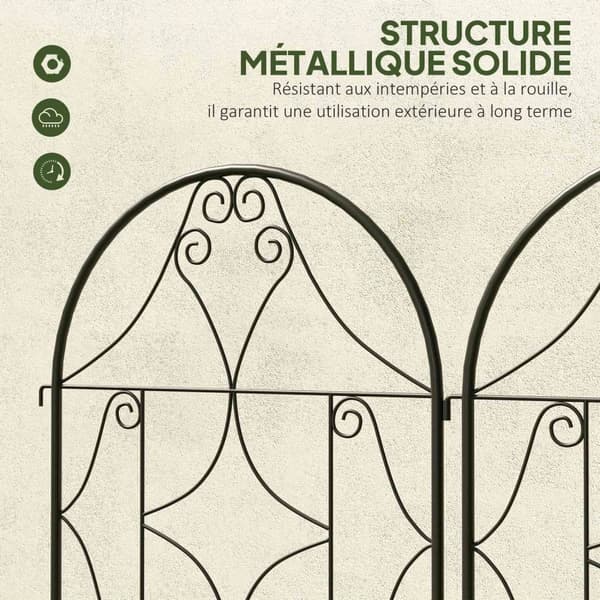 Metal espalier Sæt med 2 til tilstopning Rustfast espalier til klatreplanter 50 x 150 cm Have espalier til stueplanter Plantespalier til tomater Grønt