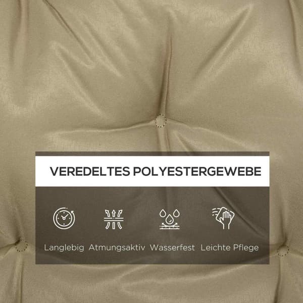 3-sits bänkdyna 150x98x8 cm bänkdyna med remmar, sittdyna, stolsdyna utomhus/inomhus, sittdyna, sittdyna, bänkdyna för trädgårdsmöbler, bänkgunga, kha