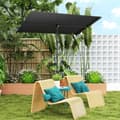 Miniatyrbilde 10 av 10: Parasoll 180 grader Roterbar Høydejusterbar hageparaply med aluminiumsstang markedsparaply Solbeskyttelse Paraply Cantilever Parasoll Balkong Paraply