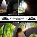 Miniatyrbild 5 av 10: Campingtält för 5-6 personer, stabilt, vattentätt familjetält med entréfönster, packväska, tält med 3000 mm vattenpelare, tunneltält, kupoltält för ca
