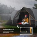 Miniatyrbild 6 av 10: Campingtält för 5-6 personer, stabilt, vattentätt familjetält med entréfönster, packväska, tält med 3000 mm vattenpelare, tunneltält, kupoltält för ca