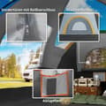 Miniatyrbild 9 av 10: Campingtält för 5-6 personer, stabilt, vattentätt familjetält med entréfönster, packväska, tält med 3000 mm vattenpelare, tunneltält, kupoltält för ca