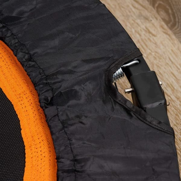 102 cm Fitness Trampoline, Sammenleggbar Mini Trampoline med fireveis høydejusterbart håndtak, Fitness Rebounder for voksne, opptil 100 kg, Svart