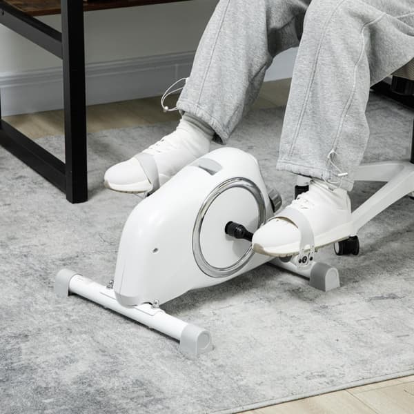 Pedaltræner mini motionscykel til seniorer med 8 justerbare magnetiske modstande & LCD display arm og ben træner fitness cykel til hjemmetræningsenhed