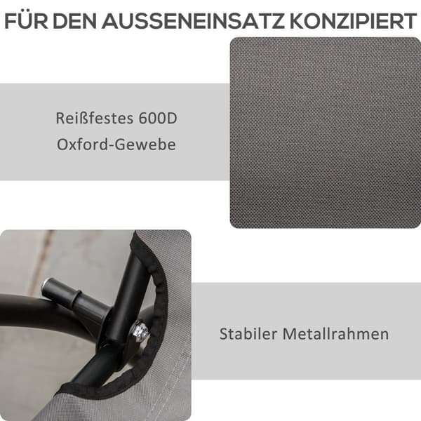 Campingstol Foldelig Havestol med Metalramme Justerbar Ryglæn Foldestol Foldestol til Pool Beach Oxford Grå