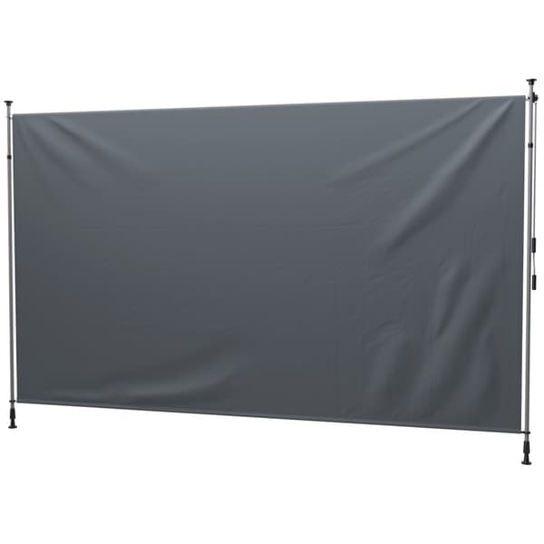 Klemmemarkise med håndsveiv, høydejusterbar, foldearmmarkise, borefri, solskjerming, UV-bestandig, inkludert veggbrakett, solmarkise, 400 cm bred for