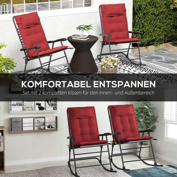 Set med 2 dynor för solstolar, vattenavvisande solstolsdynor för trädgårdsstolar, stoppade kuddar till strandstolar, solstolsdynor, kuddar för trädgår
