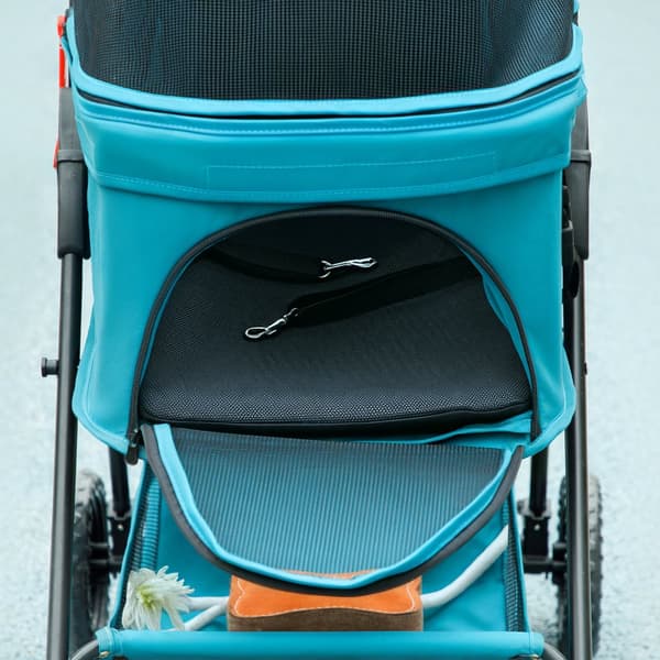 Hundevogn 3 i 1 hundevogn sammenleggbar hundeboks, sammenleggbar transportpose med drikkeholder, hundevogn, kattevogn med 360° hjul kattevogn for mini
