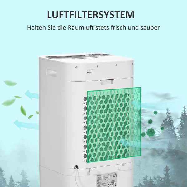 3 i 1 mobilt klimaanlæg med luftbefugtning vandkøling 15L 60° oscillerende klimaanlæg 65W luftkøler med 8 timers timer, fjernbetjening, brugsplads 20?