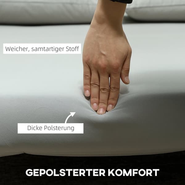 Sovstol, hopfällbar säng med sängfunktion, svankdyna, hopfällbar relaxstol med sammetslook, justerbart ryggstöd, lastkapacitet upp till 250 kg, för va