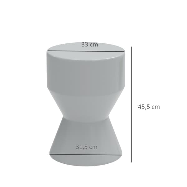 Pall av keramik, 120 kg lastkapacitet, diameter 33 x 45,5 cm, väderbeständig trädgårdspall i timglasform, blomsterpall, fotpall för utomhuscamping, tr