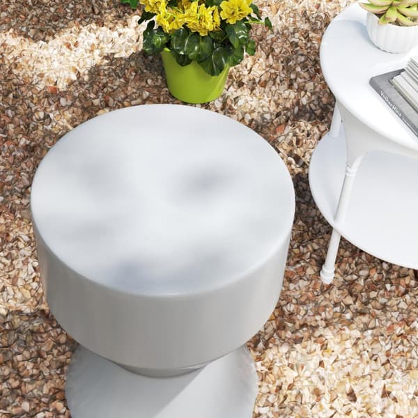 Pall av keramik, 120 kg lastkapacitet, diameter 33 x 45,5 cm, väderbeständig trädgårdspall i timglasform, blomsterpall, fotpall för utomhuscamping, tr