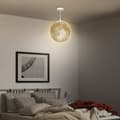 Miniatyrbilde 2 av 10: 3D Moon Pendel Light Hengelampe med APP-kontroll, Musikk Moon Lamp Ceiling Ceiling Lamp med CCT og RGB fargeendring for kjøkken, spisestue, kremhvit A