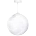 Miniatyrbilde 1 av 10: 3D Moon Pendel Light Hengelampe med APP-kontroll, Musikk Moon Lamp Ceiling Ceiling Lamp med CCT og RGB fargeendring for kjøkken, spisestue, kremhvit A
