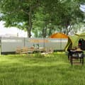 Miniatyrbild 3 av 10: Vindskydd vikbar camping insynsskydd med ljuskälla fönsterpinnar linor vindskydd staket strand vindskydd strandskydd för camping trädgård, strand, ter