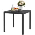 Miniatyrbillede 1 af 10: Havebord aluminium 73x73 cm vejrbestandigt buffetbord med trælook, campingbord til 4 personer, skridsikkert altanbord, udendørs spisebord til haven, t