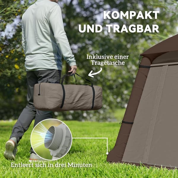 Uppblåsbart campingtält 1-2 personer utomhus familjetält med markiskrokar Luftpump Fönster Dörrar Förvaringsväska Lufttält för 4 säsonger Vindtätt Gla