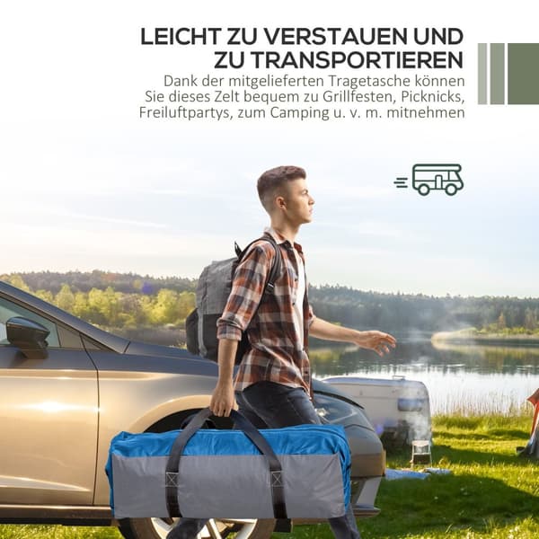 Event Shelter 3,5 x 3,5 m Lysthus med krokdør Vannavvisende vintertett hagepaviljong partytelt Solbeskyttelse for camping, hagefestivaler Grønn Aosom