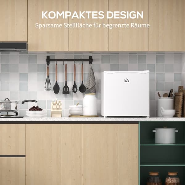 Minifryser 35 L fryseboks elektrisk fritstående 45 W minifryser minikøleskab -14 til -24? 5-trins temperaturregulering 47 x 44,2 x 48,8 cm hvid Aosom