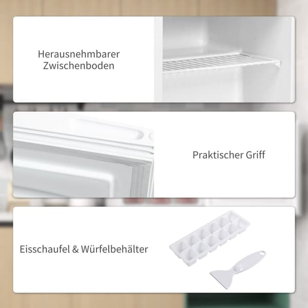 Minifryser 35 L fryseboks elektrisk fritstående 45 W minifryser minikøleskab -14 til -24? 5-trins temperaturregulering 47 x 44,2 x 48,8 cm hvid Aosom