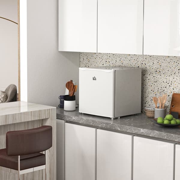 Minifryser 35 L fryseboks elektrisk fritstående 45 W minifryser minikøleskab -14 til -24? 5-trins temperaturregulering 47 x 44,2 x 48,8 cm hvid Aosom