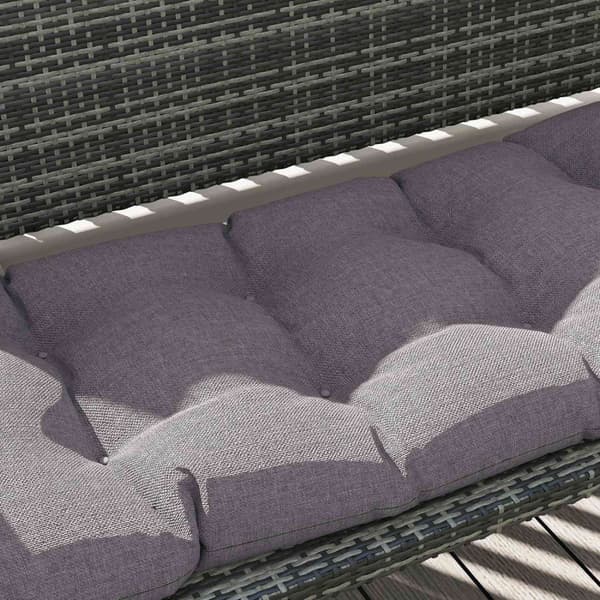 Benkepute 105 x 46 x 12,5 cm Benkepute med stropper, utendørs sittepute, vannavstøtende stolpute UPF50+, setepute, sittepute, benkpute til hagemøbler,