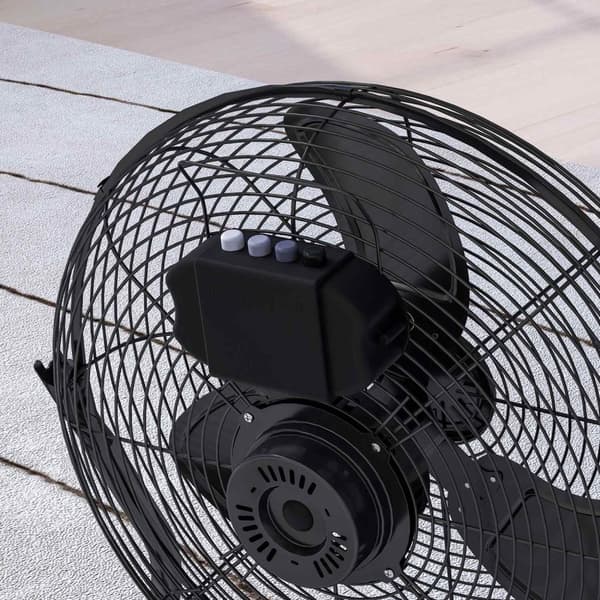 Pöytätuuletin Sähkötuuletin 4 nopeustasolla, 120° säädettävä kulma kotiin, toimistoon, makuuhuoneeseen, musta Aosom