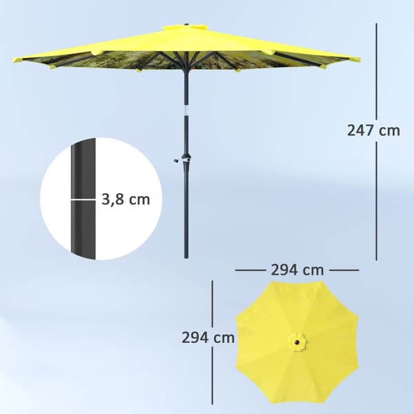 Aurinkovarjo Ø300 cm, aurinkovarjo käsikammalla, kuvio?kahdeksankulmainen parvekkeen sateenvarjo, aurinkovarjo, tuulenpitävä, vakaa markkinasateenvarj