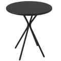 Miniatyrbilde 1 av 10: Hagebord Ø60 x 70 cm, værbestandig balkongbord av stål, rundt spisebord med fotpolstring, utendørs campingbord, sidebord, terrassebord for hage, terra
