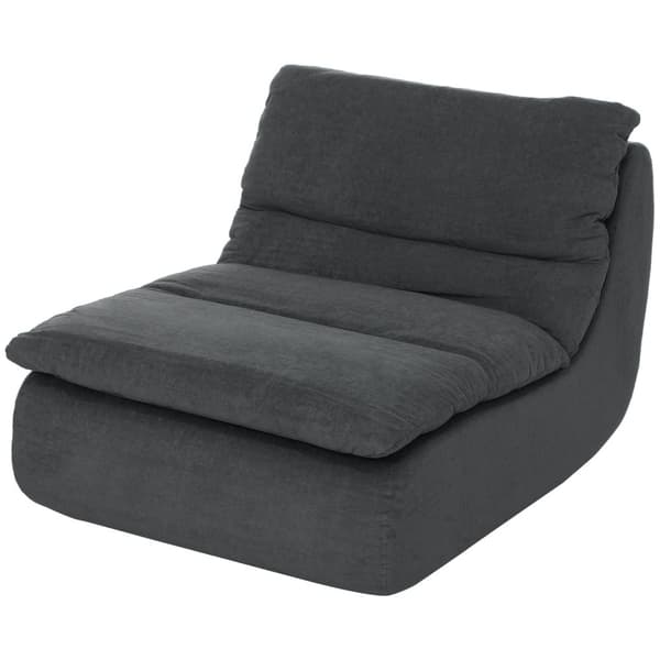 Gulvstol med skum med ultrahøy tetthet i ett stykke, Lazy-sofa på gulv med vaskbart trekk Meditasjonsstol Relax-stol for hjem, kontor, grå Aosom