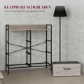 Miniatyrbillede 7 af 10: Kommode med 6 skuffer lavet af stofopbevaringsskab med trælook, greb, stålstel, industriel design skænk til stue grå Aosom