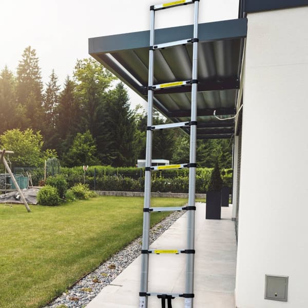 Herzberg HG-5380: Teleskopisk forlengelsesstige i aluminium for flere formål - 3,8 M