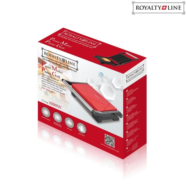 Royalty Line Brødrister Grill 1000W Rød