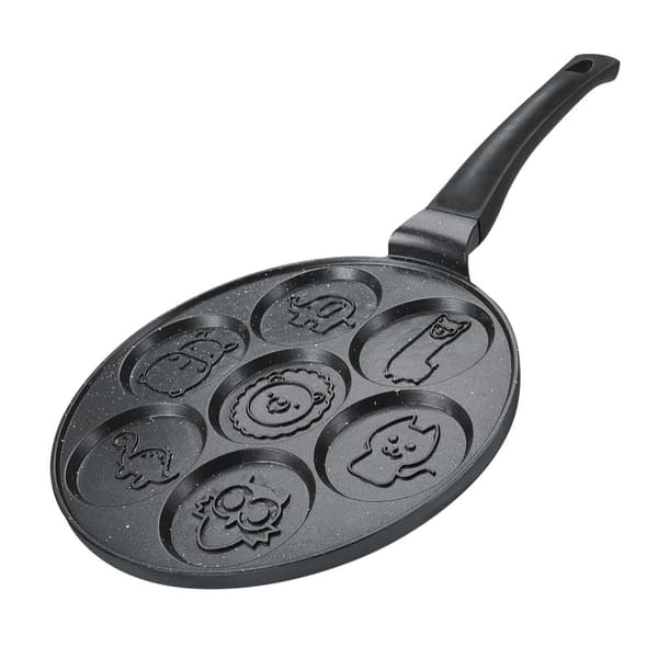Herzberg HG-CP267ANL: 26 cm marmorbelagt pannekake og crepepanne - 7 søte dyr
