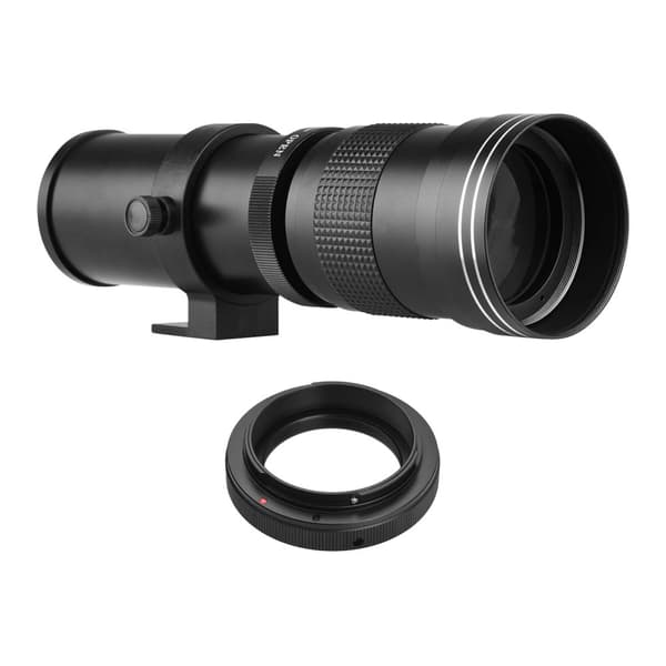 Kamera Telefoto Zoom Objektiv, 420-800mm brændvidde, Manuel Fokus,sort