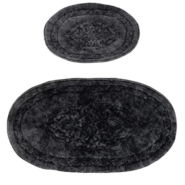 Badmatsset (2 delar) Damaks - O - Antracit