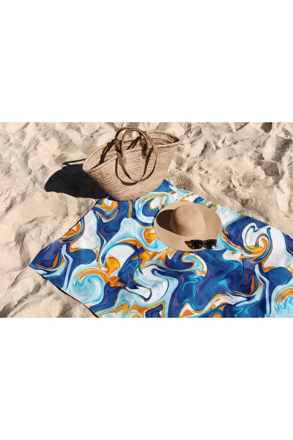 Strandhåndkle flytende marmor 70