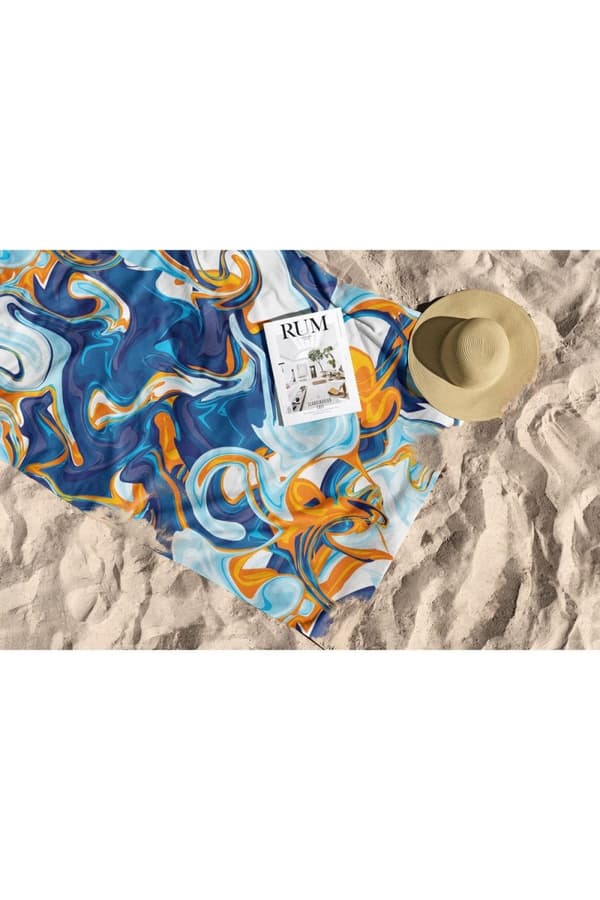 Strandhåndkle flytende marmor 70