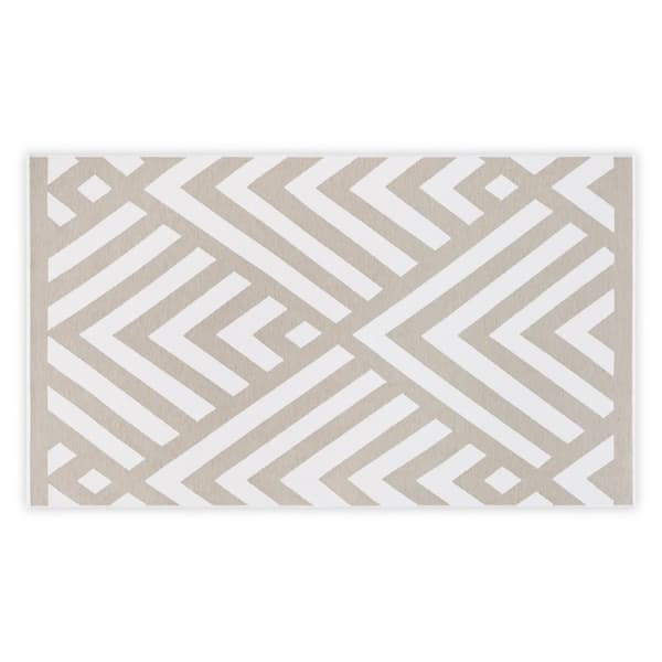 Fouta (rantapyyhe) Geometric - lämmin harmaa