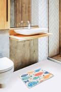 Miniatyrbilde 1 av 3: Bathmat Fish Djt - Fargerik (40 x 60)